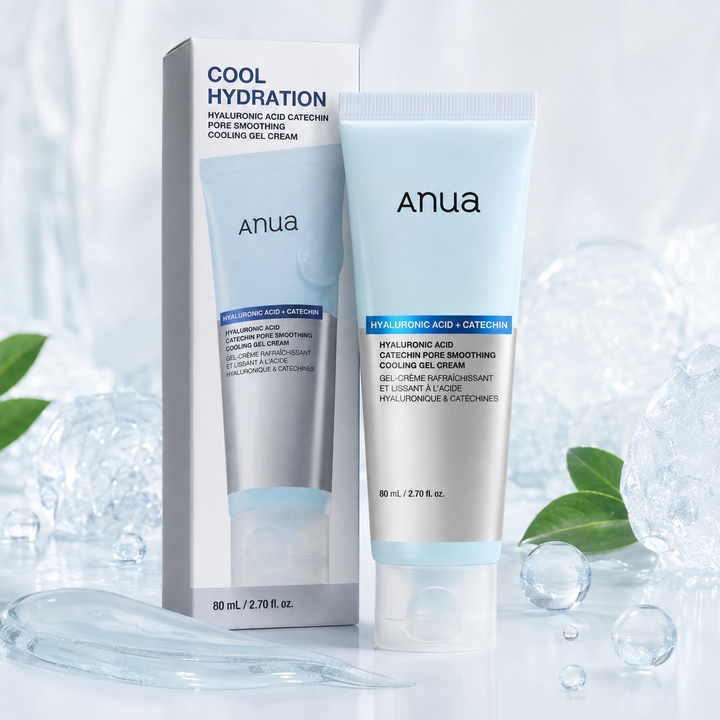 ANUA COOL HYDRRATION HYALURONIC ACID CATECHIN PORE SMOOTHINGCOOLING GEL CREAM 80ML
