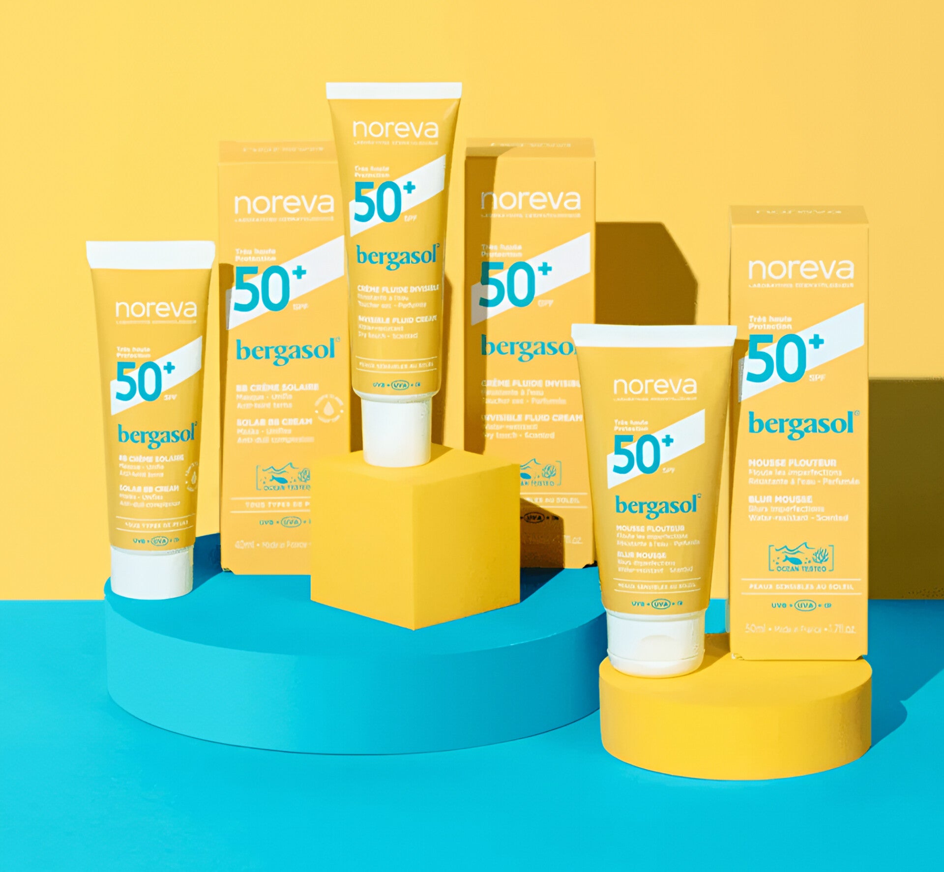NOREVA BERGASOL INVISIBLE FLUID CREAM SPF 50+ ( PEAUX SENSEIBLES ) 50ML