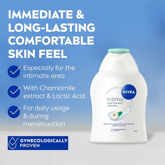NIVEA INTIMO MILD COMFORT DETERGENT WASH LOTION 250ML