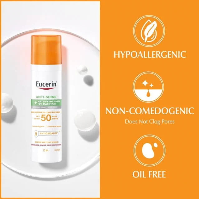 EUCERIN ANTI-SHINE + MATTIFYING FINISH SPF50  75ML