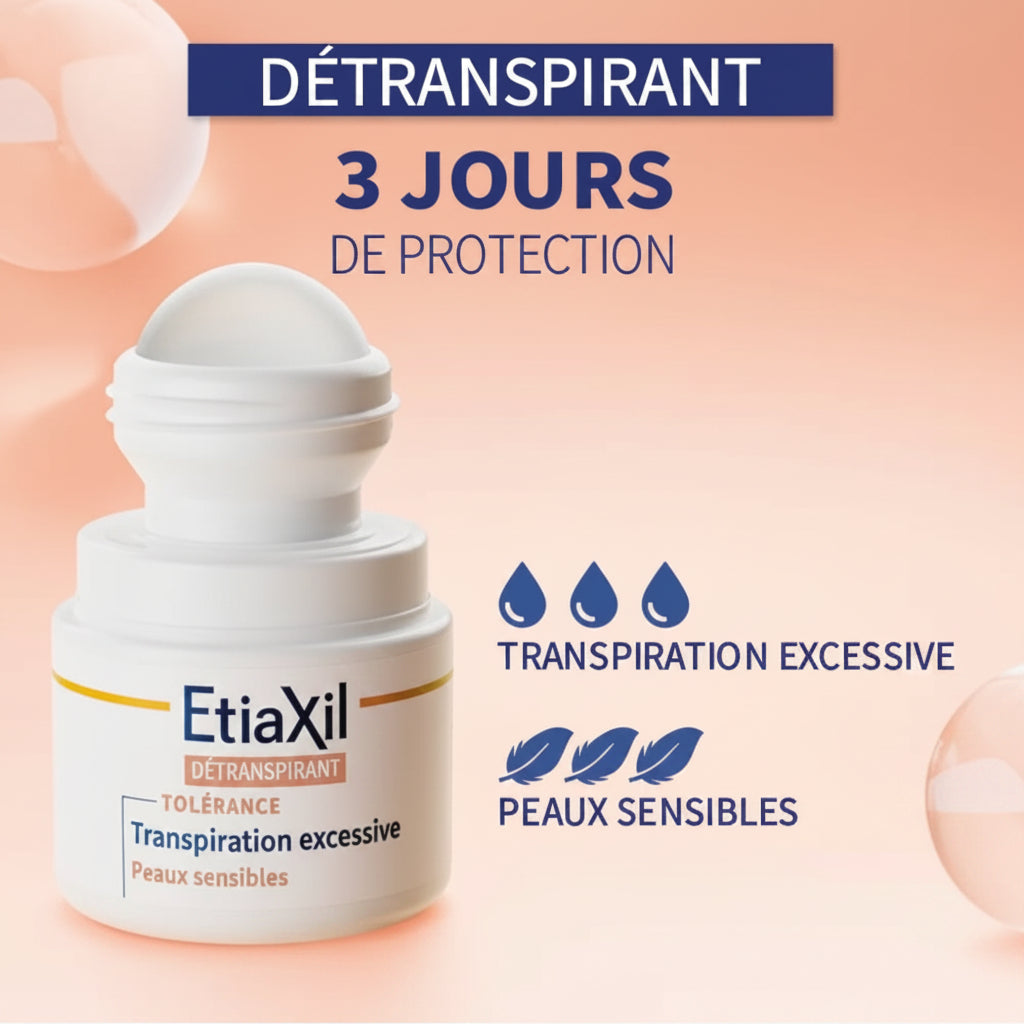 ETIAXIL DÉTRANSPIRANT TOLÉRANCE TRANSPORATION EXCESSIVE 3J PEAUX SENSIBLES 15ML