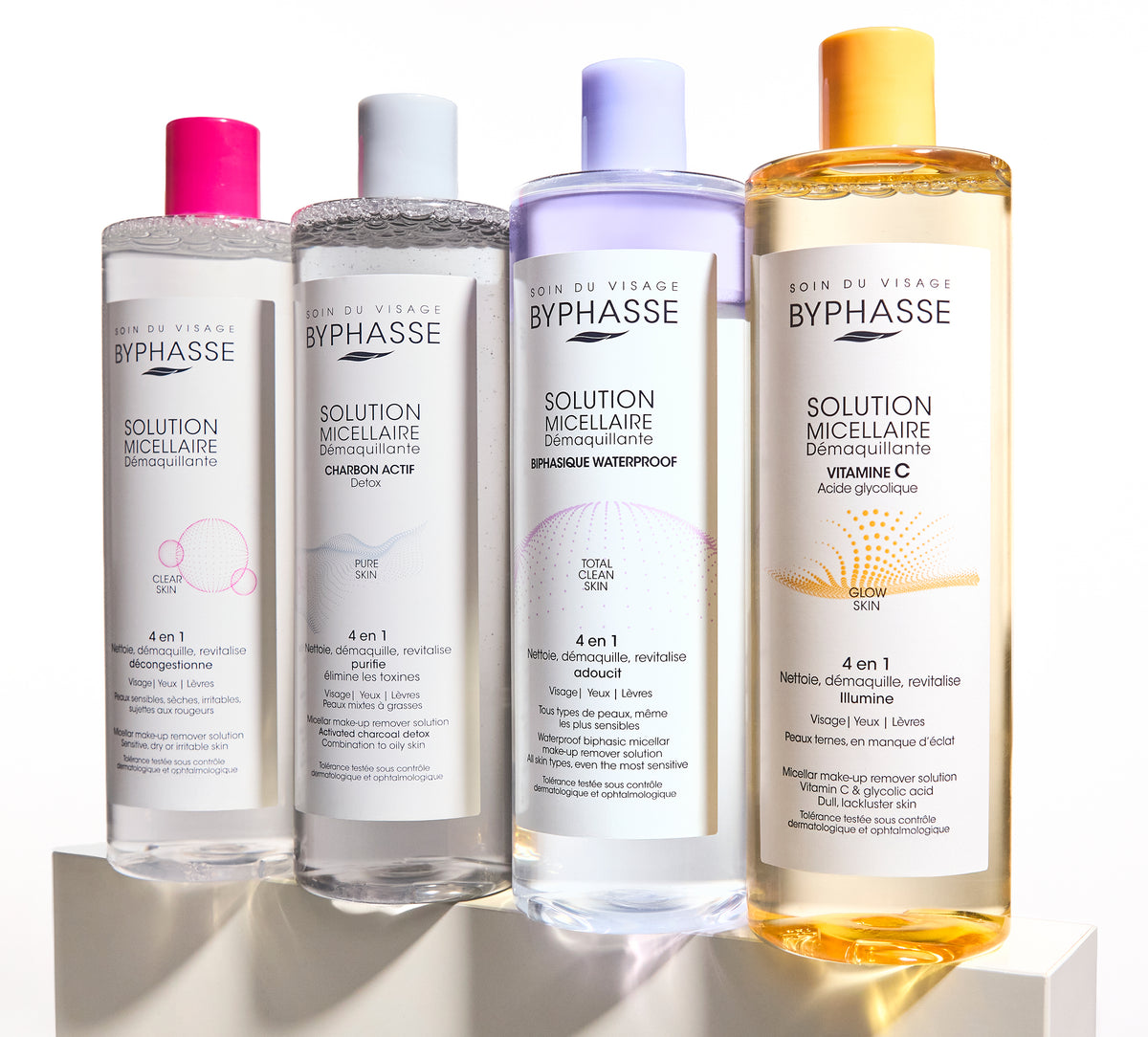 BYPHASSE SOLUTION MICELLAIRE DÉMAQUILLANTE CHARBON ACTIF DETOX 500ML