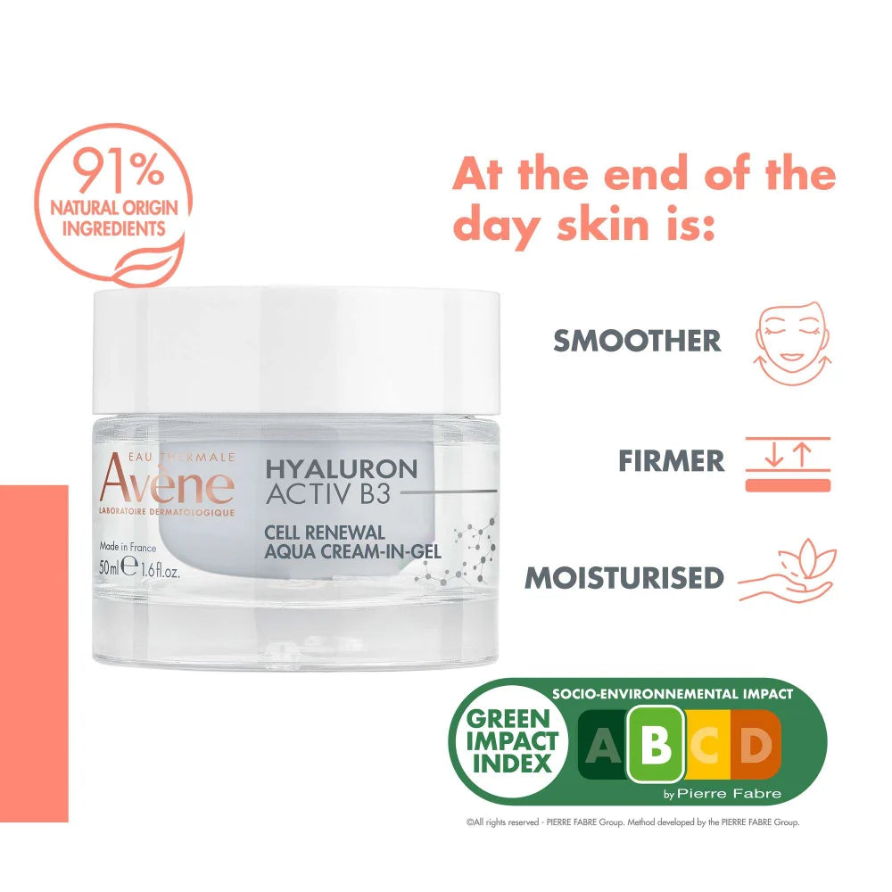 AVÈNE HYALURON ACTIVE B3 CELL RENEWAL AQUA CREAM-IN-GEL 50ML