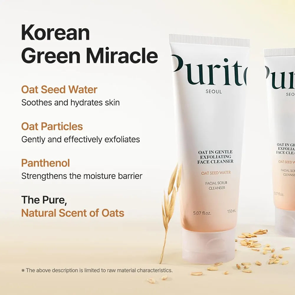 PURITO SEOUL OAT IN GENTLE EXFOLIATING FACE CLEANSER 150ML