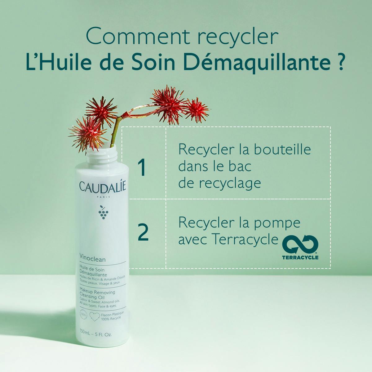 CAUDALIE VINOCLEAN HUILE DE SOIN DÉMAQUILLANTE 150ML