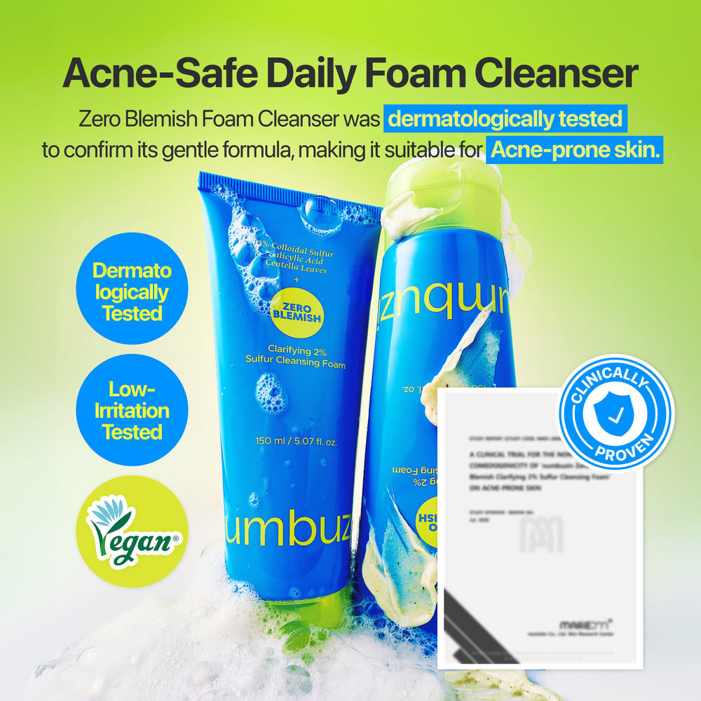 NUMBUZIN ZERO BLEMISH CLARIFYING 2% SULFUR CLEANSING FOAM 150 ML