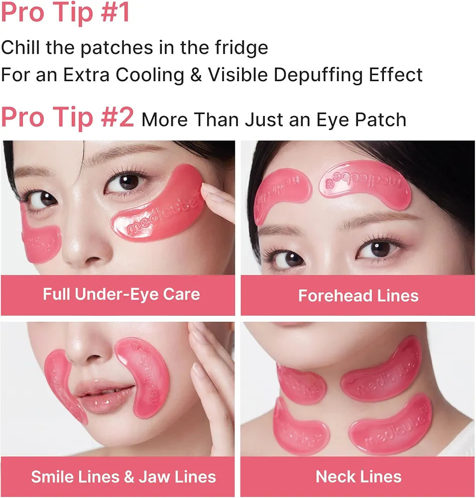 MEDICUBE PDRN PINK COLLAGEN JELLY EYE MASK 1 PAIRES