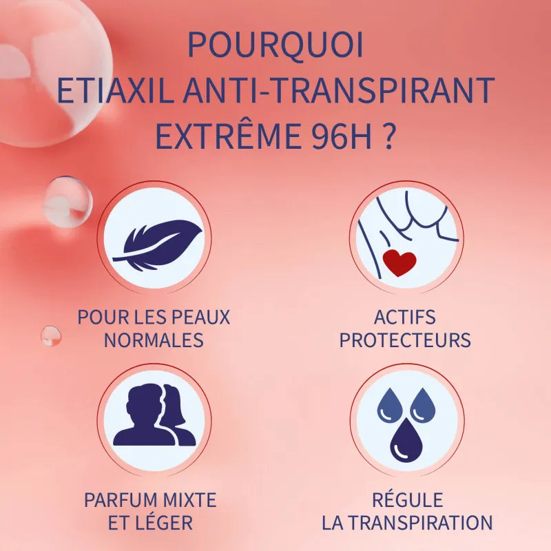 ETIAXIL ANTI-TRANSPIRANT  EXTRÊME 96H ( PEAUX NORMALES )50ML
