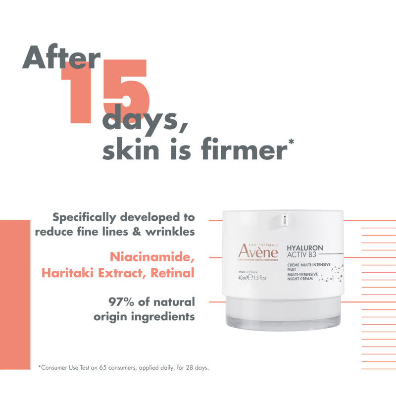 AVÈNE HYALURON ACTIVE B3 CRÈME MULTI-FONCTIONS NUIT 40ML