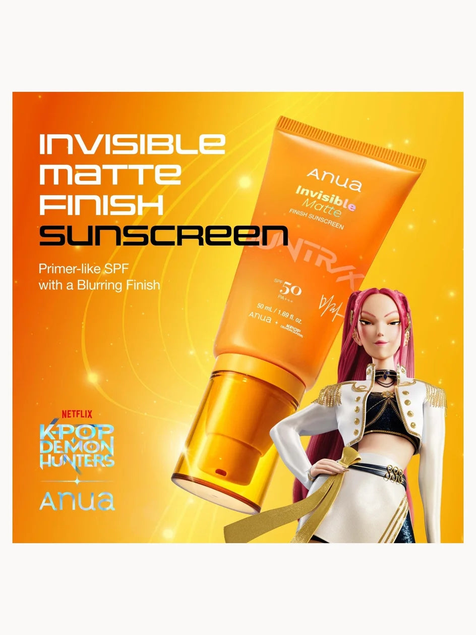 ANUA × KPOP DEMON HUNTERS INVISIBLE MATTE FINISH SUNSCREEN 50ML