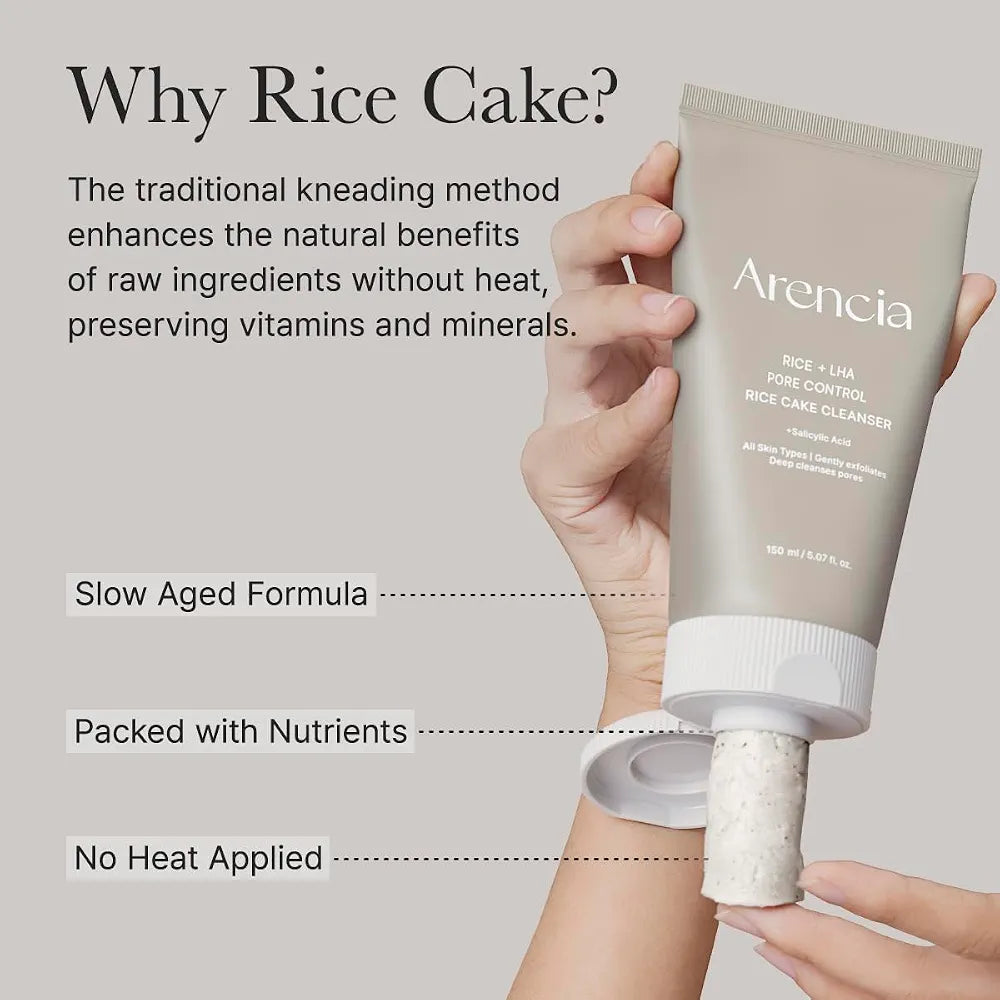 ARENCIA RICE +LHA PORE CONTROL RICE CAKE CLEANSER 150G