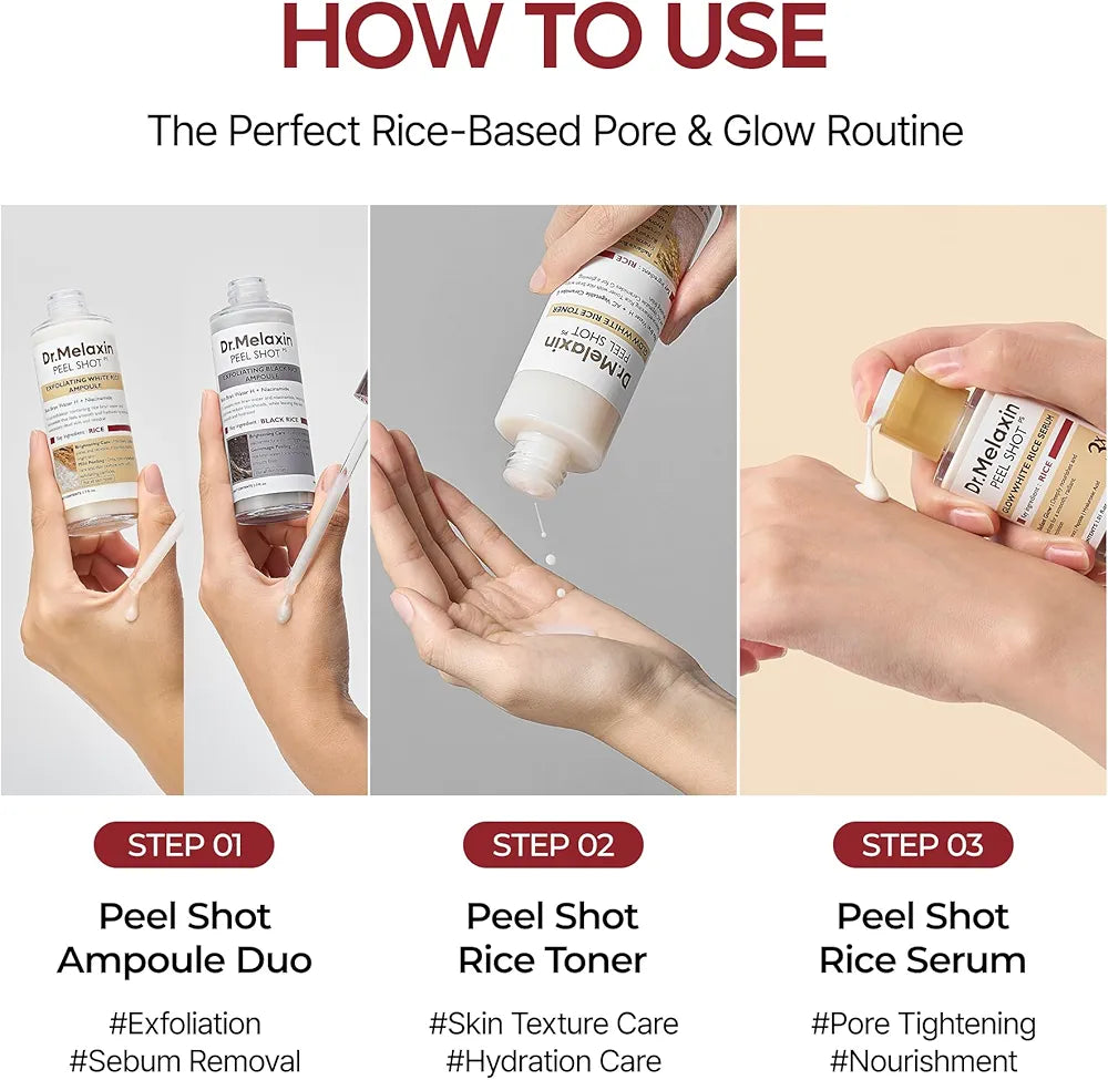 DR.MELAXIN PEEL SHOT GLOW WITH RICE SERUM 30ML