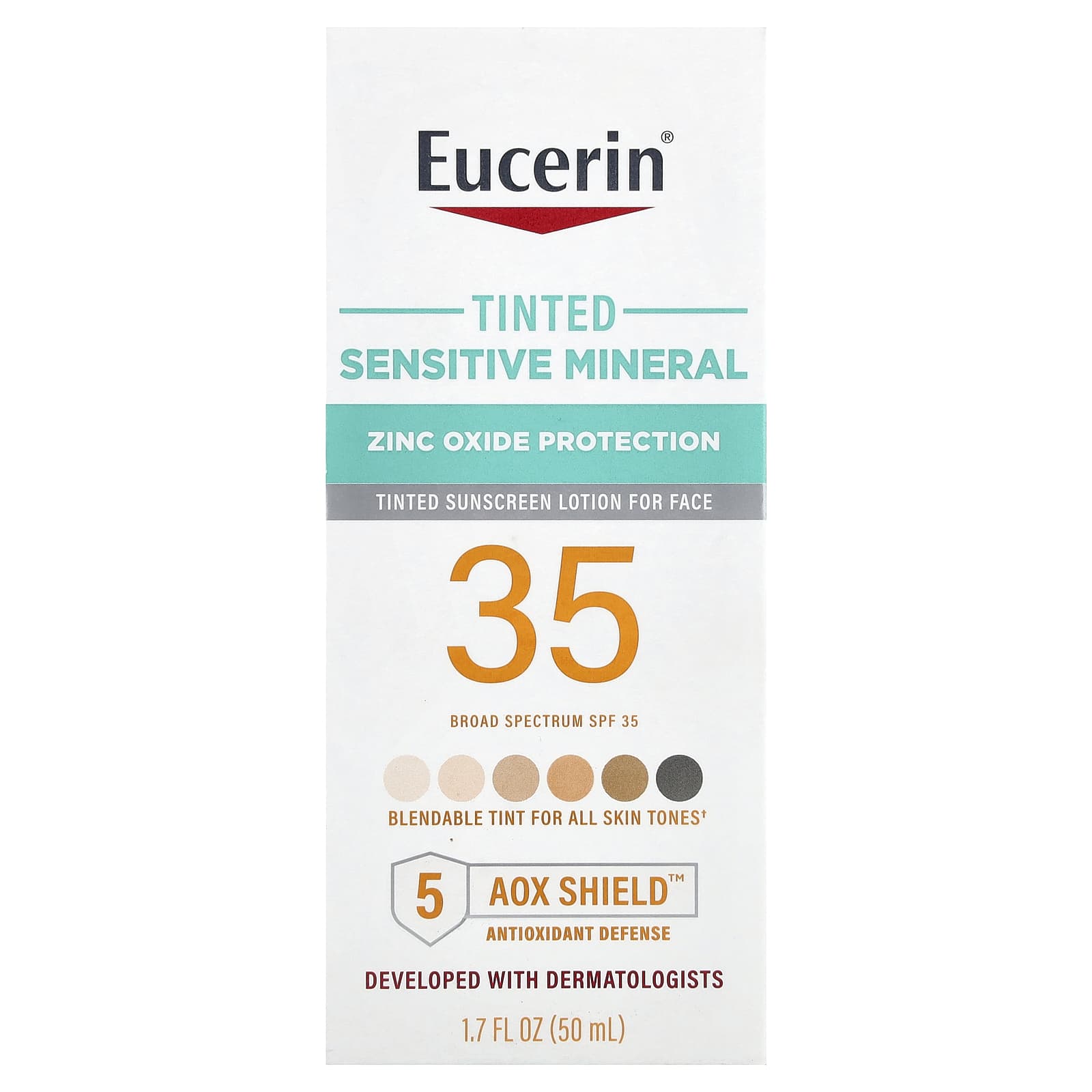 EUCERIN SENSITIVE SKIN TINTED LOTION SPF 35 50ML