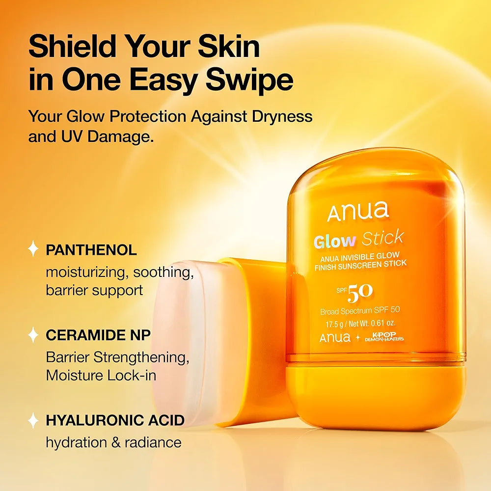 ANUA INVISIBLE GLOW FINISH SUNSCREEN STOCK SPF 50 PA +++ 18 g