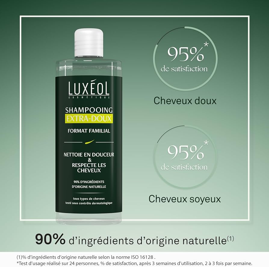 LUXÉOL SHAMPOOING EXTRA-DOUX FORMAT FAMILIAL 400ML