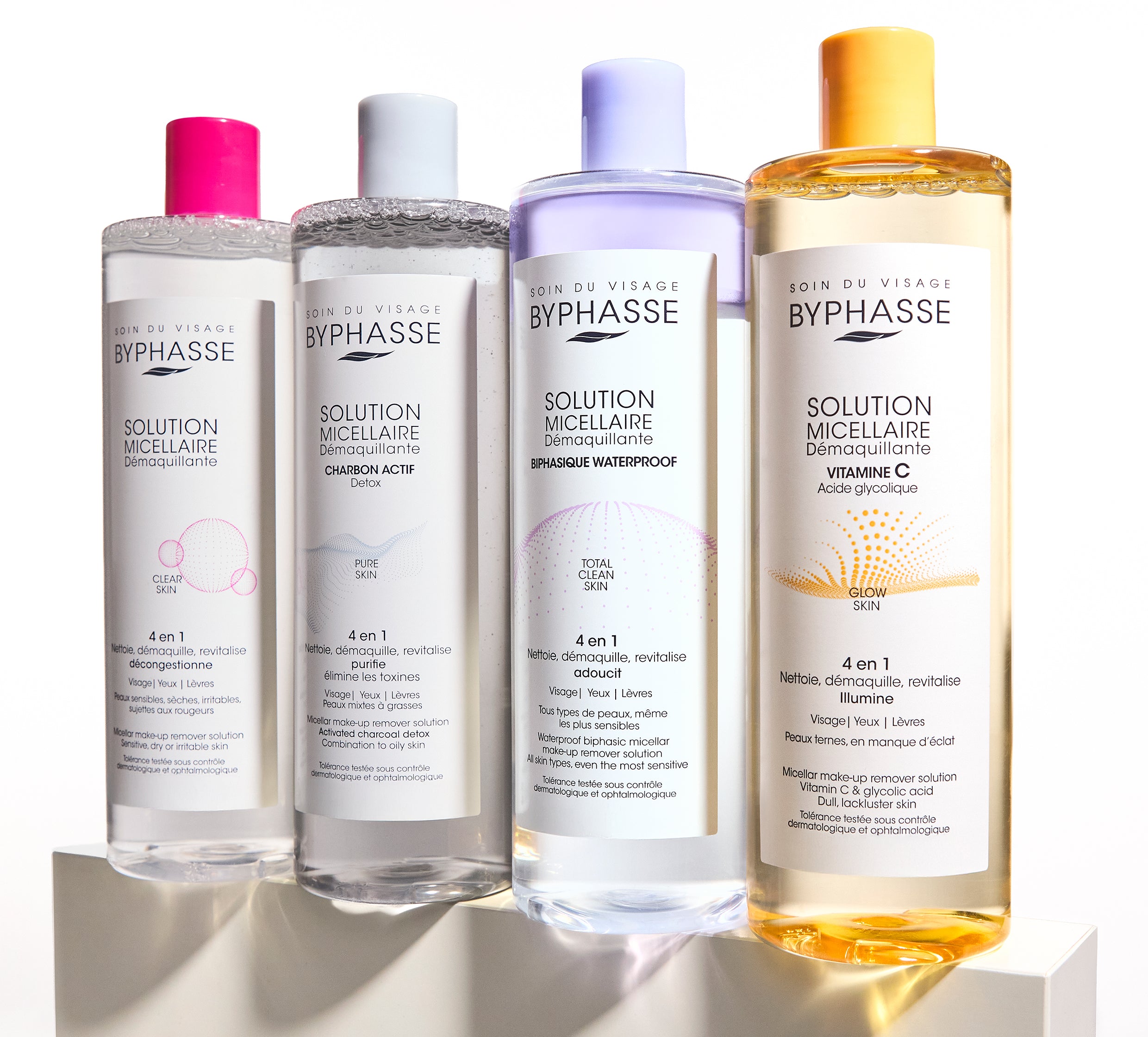 BYPHASSE SOLUTION MICELLAIRE DÉMAQUILLANTE WATERPROOF 4EN1 500ML