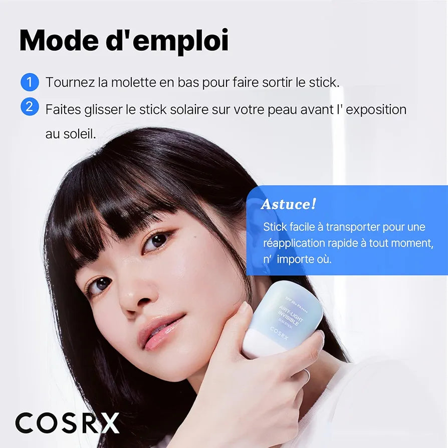 COSRX AIRY-LIGHT INVISIBLE SUN STICK SPF 50+ PA++++ 19G