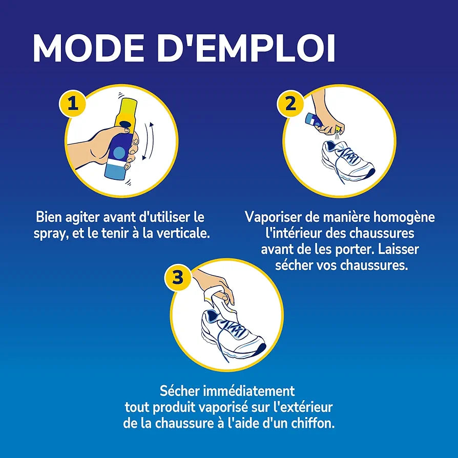 DR.SCHOLL'S DÉODORANT CHAUSSURES PROTECTION ANTI-ODEUR 48H 150 ML