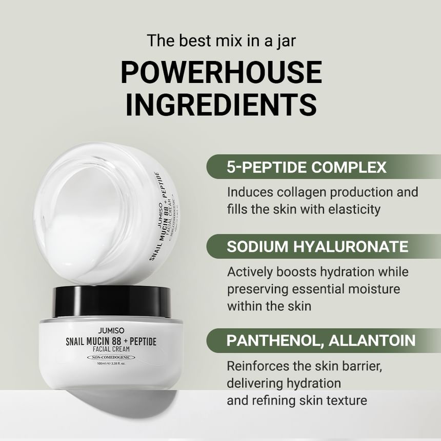 JUMISO SNAIL MUCIN 88+ PEPTIDE FACIAL CREAM 100 ML