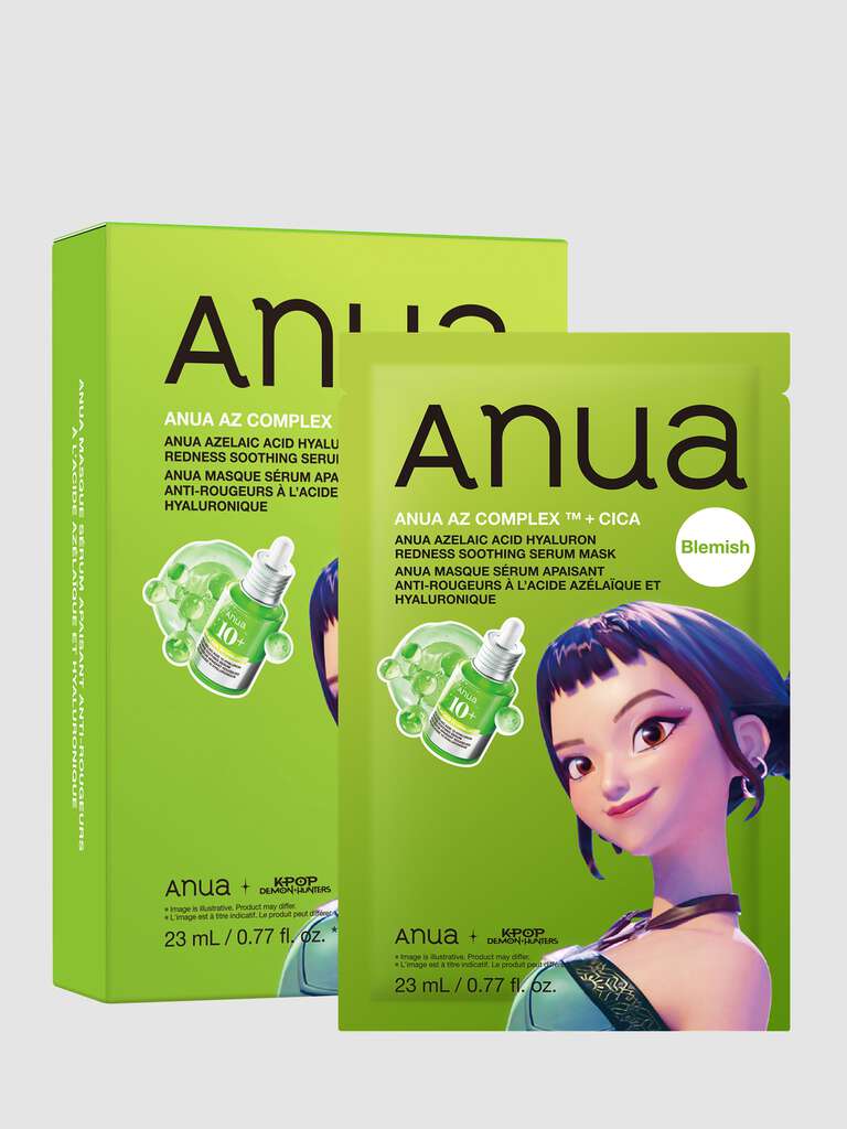 ANUA × KPOP DEMON HUNTERS  AZELAIC ACID HYALURON REDNESS SOOTHING SERUM MASK 23ML