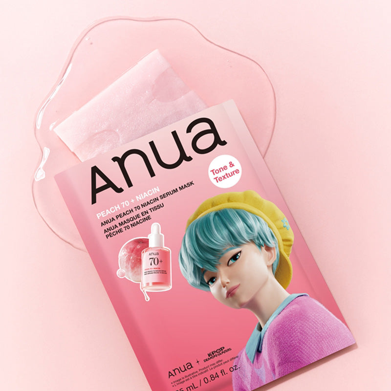 ANUA × KPOP DEMON HUNTERS PEACH 70+ NIACIN SERUM MASK KPOP DEMON+HUNTERS 25 ML