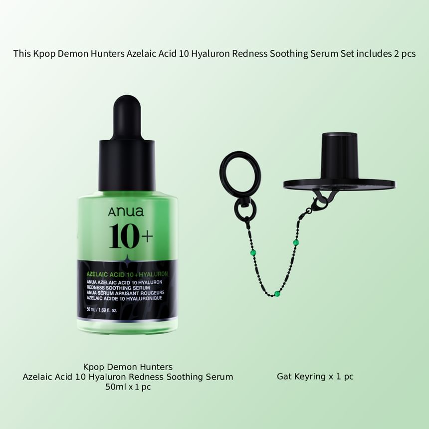 ANUA × KPOP DEMON HUNTERS AZELAIC ACID 10 HYALURON REDNESS SOOTHING SERUM 50ML