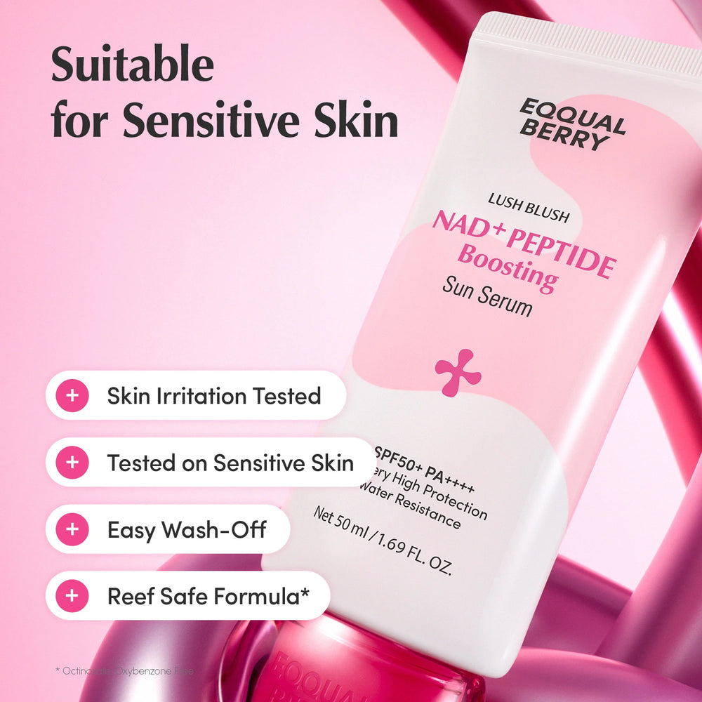 EQQUALBERRY NAD+PEPTIDE BOOSTING SUN SERUM SPF+ PA++++ 50ML