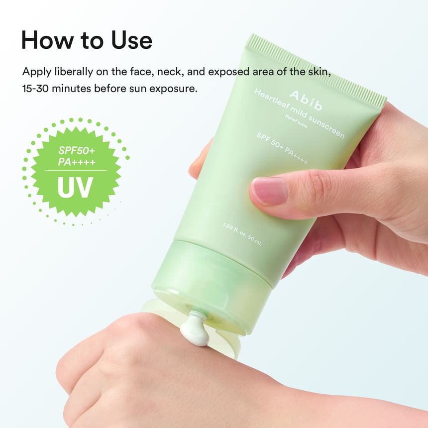 ABIB HEARTLEAF MILD SUNSCREEN SPF50+ PA+++ 50ML