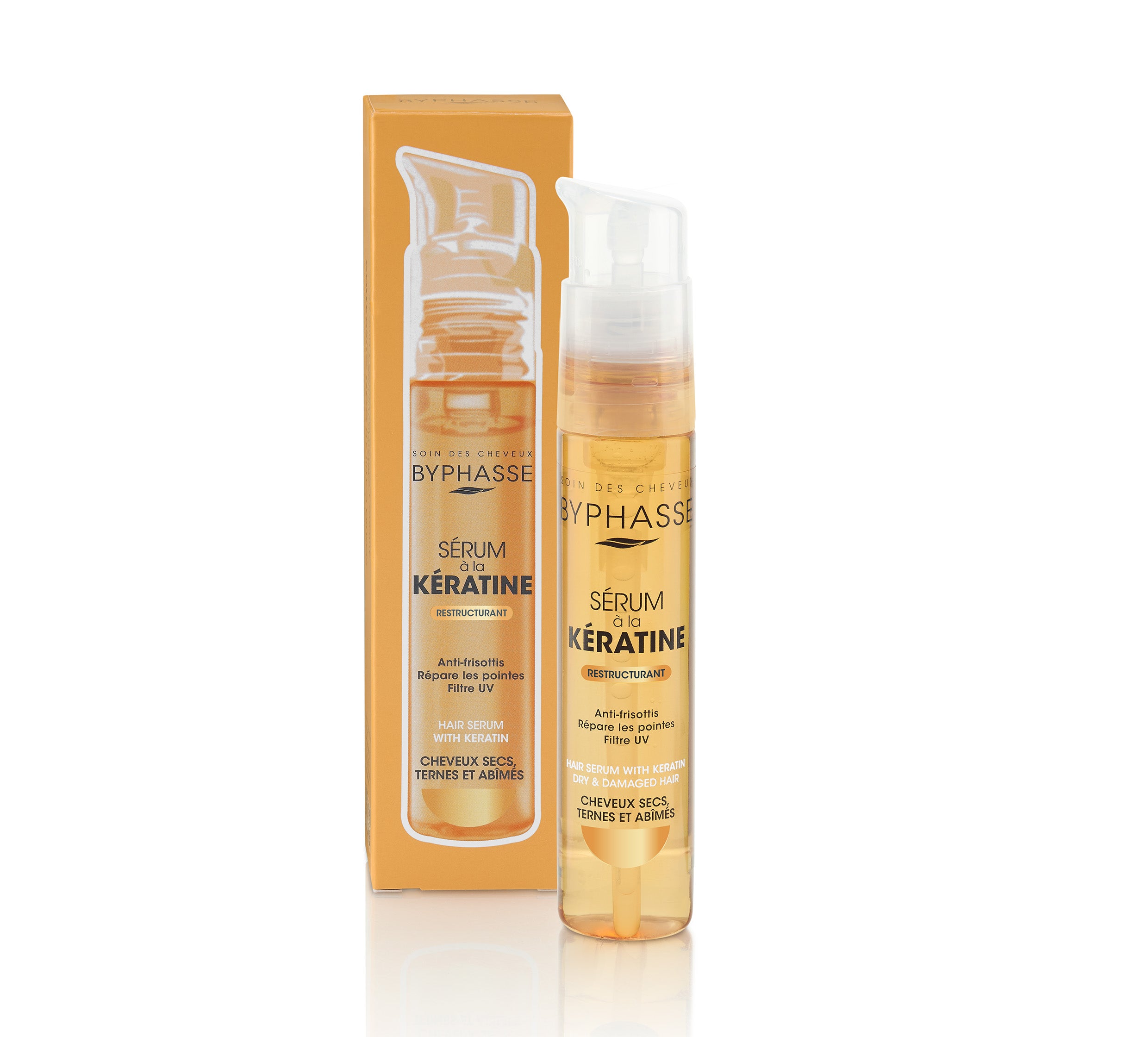 BYPHASSE SÉRUM À LA KÉRATINE ( ANTI-FRIDOTTIS RÉPARE LES POINTES FILTRE UV) 50 ML