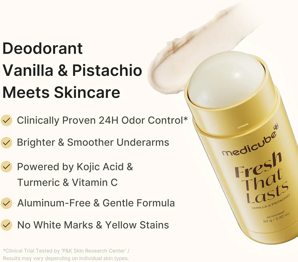 MEDICUBE DEODORANT FRESH THAT LASTS VANILLA & PISTACHIO 83G