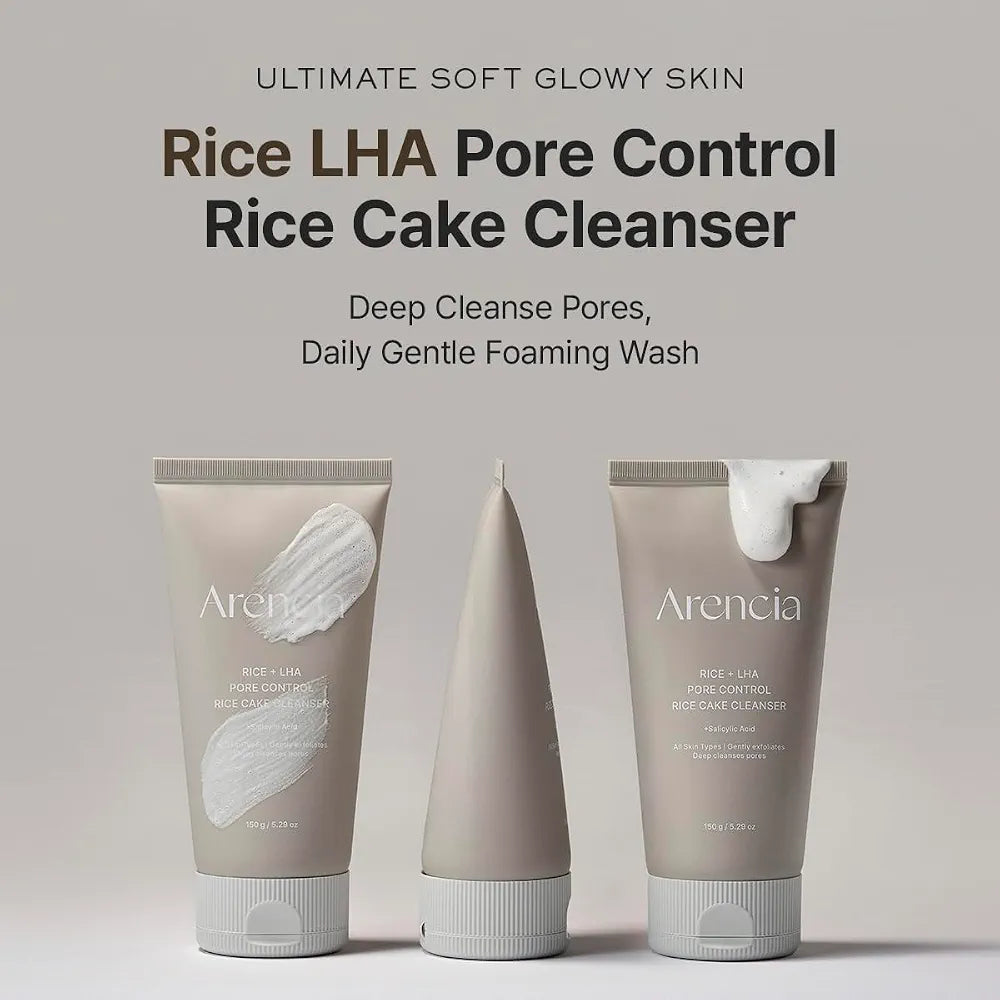 ARENCIA RICE +LHA PORE CONTROL RICE CAKE CLEANSER 150G