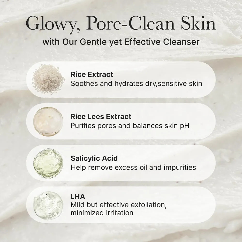 ARENCIA RICE +LHA PORE CONTROL RICE CAKE CLEANSER 150G