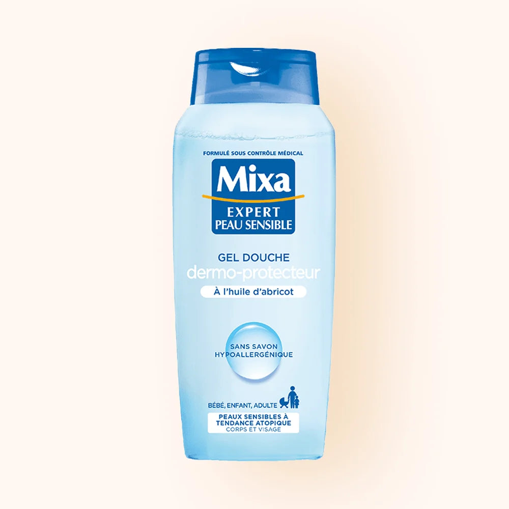 MIXA EXPERT PEAU SENSIBLE GEL DOUCHE DERMO-PROTECTEUR A L'HUILE D'ABRICOT  400 ML