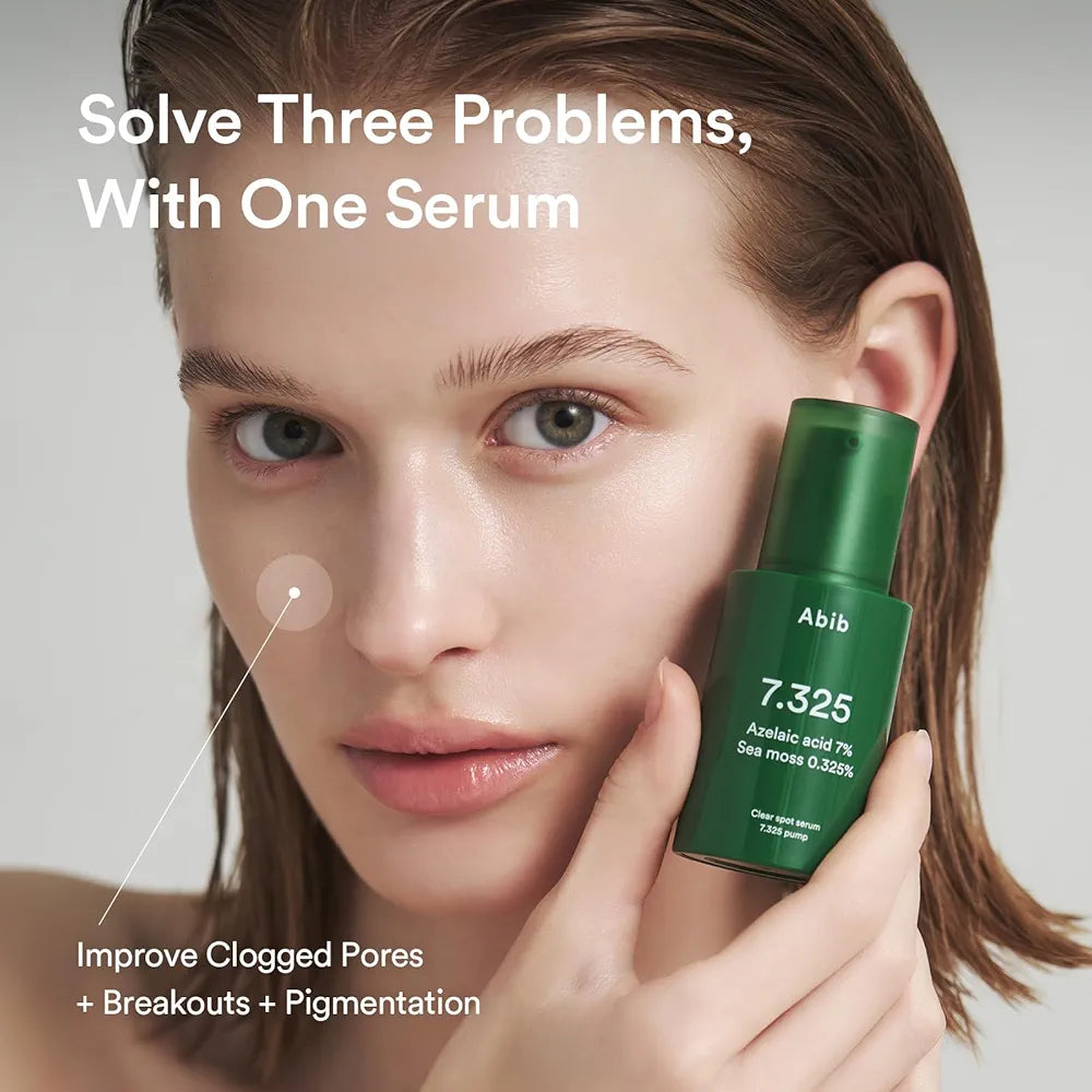 ABIB 7.325 AZELAIC ACID 7% SEA MOSS 0.325% CLEAR SPOT SERUM 30ML