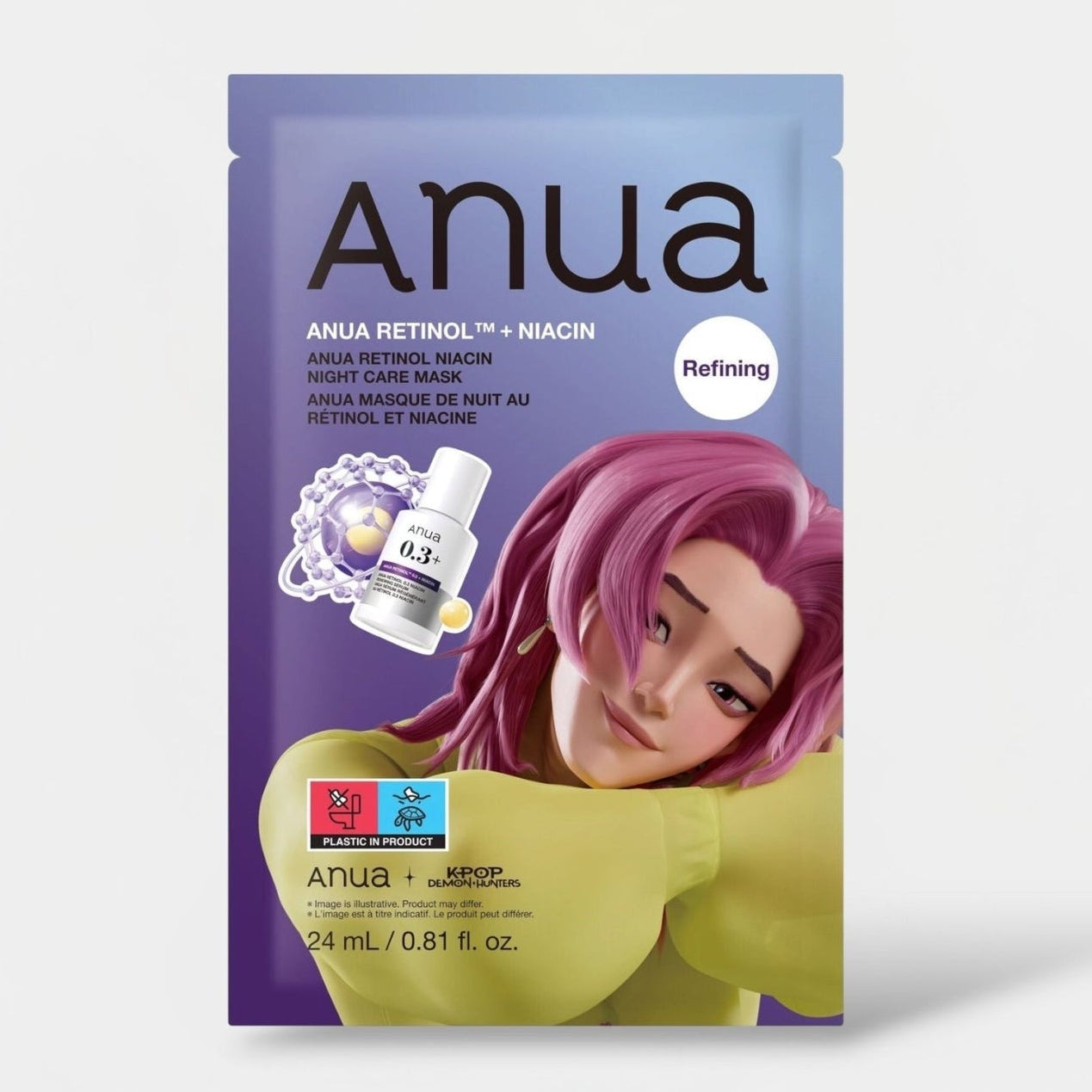 ANUA × KPOP DEMON HUNTERS RETINOL NIACIN  NIGHT CARE MASK 24ML