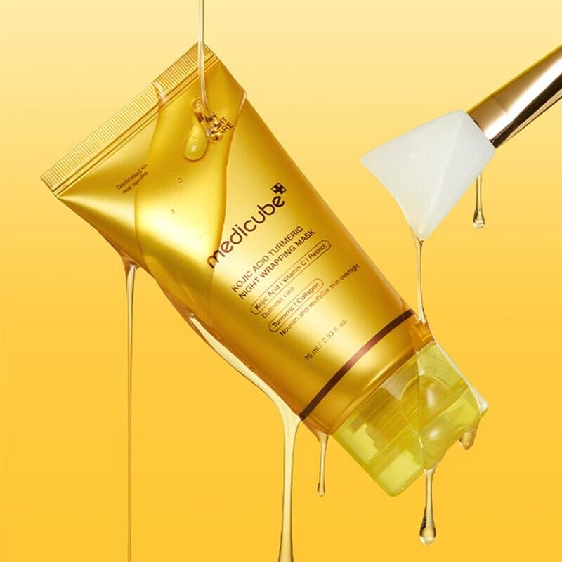 MEDICUBE KOJIC ACID TURMERIC NIGHT WRAPPING MASK 75ML