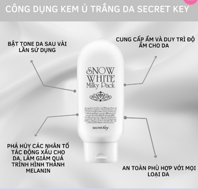 SECRET KEY SNOW WHITE MILKY PACK 200G