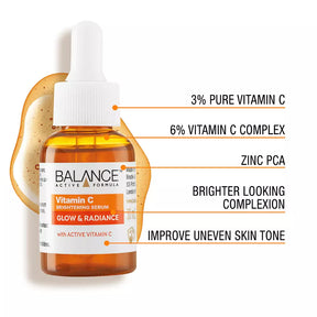 BALANCE ACTIVE FORMULA GLOW & RADIANCE - BRIGHTENING VITAMIN C SERUM 30ML