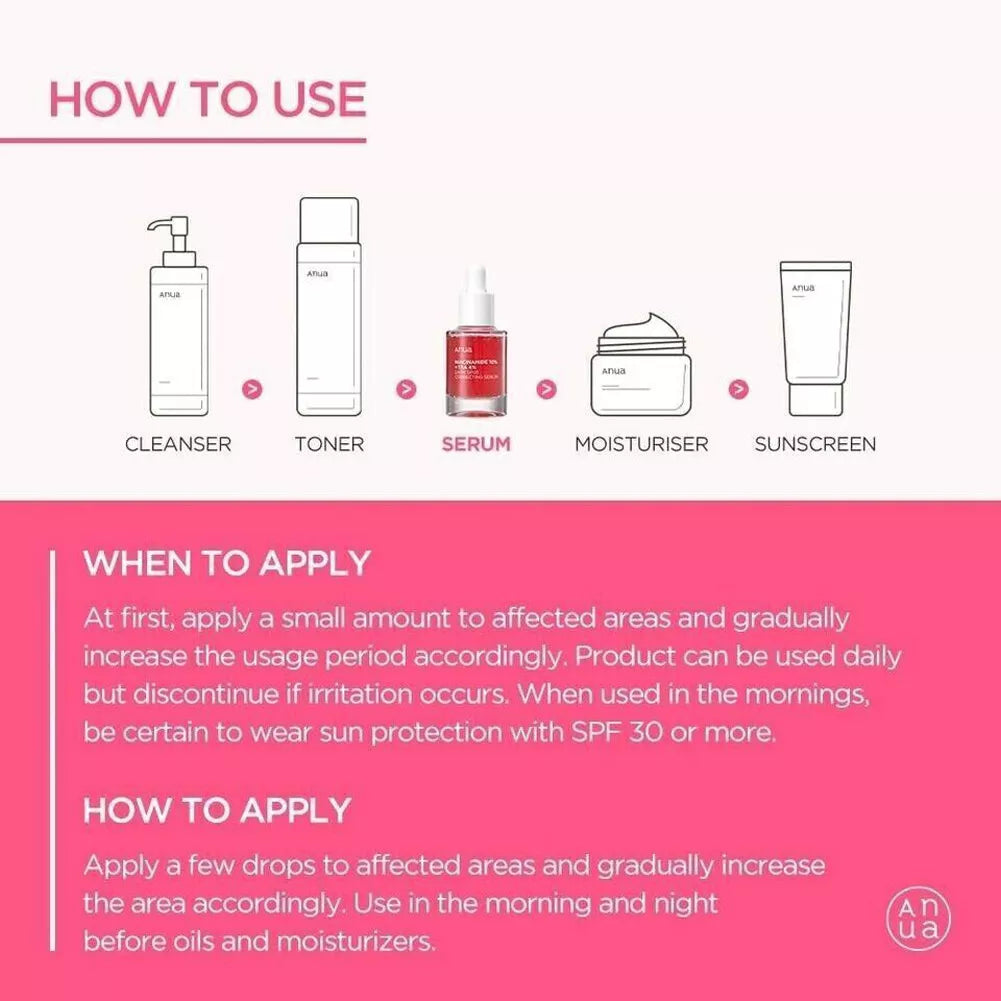 ANUA NIACINAMIDE 10% + TXA 4% DARK SPOT CORRECTING SERUM 30ML
