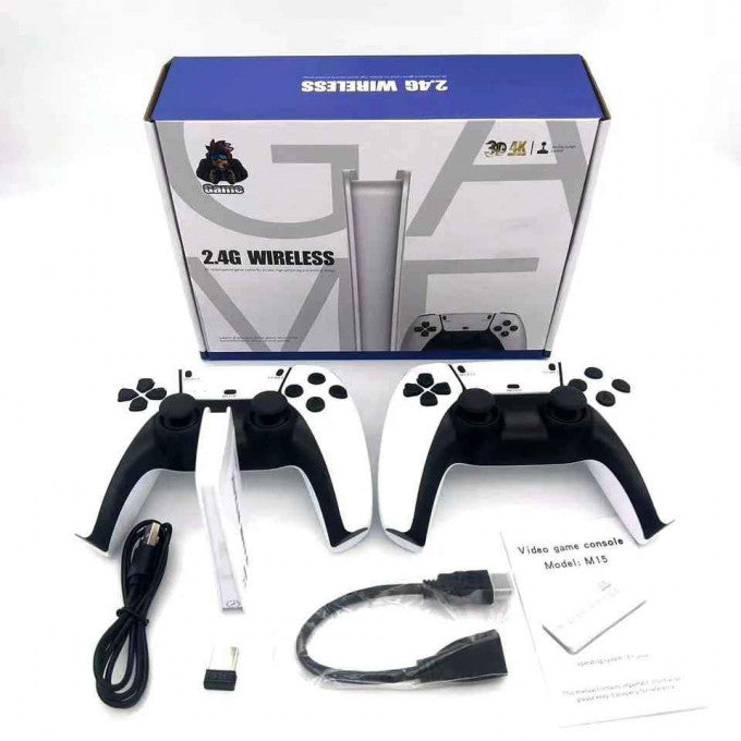 M15 GAME STICK PRO CONSOLE DE JEU VIDÉO 4K RÉTRO +20000 JEUX CLASSIQUES HD 4K AVEC 2 MANETTE SANS FIL